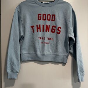 Light Blue Graphic Women's Sweater